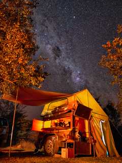 The milky way visible over our campsite in Namibia